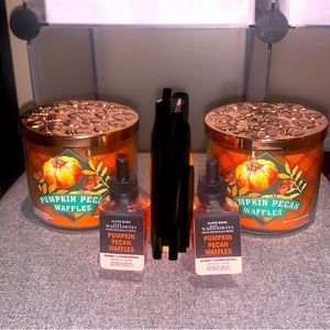 Bath & Body Works Pumpkin Pecan Waffles 4pc. Home Fragrance Bundle